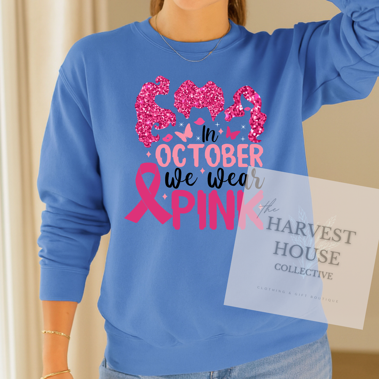 We Wear Pink Comfort Color Crewneck