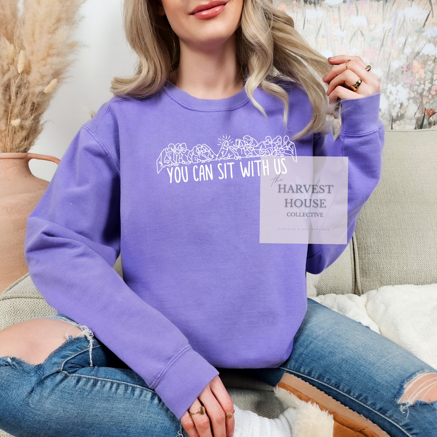 You Can Sit With Us Comfort Color Crewneck