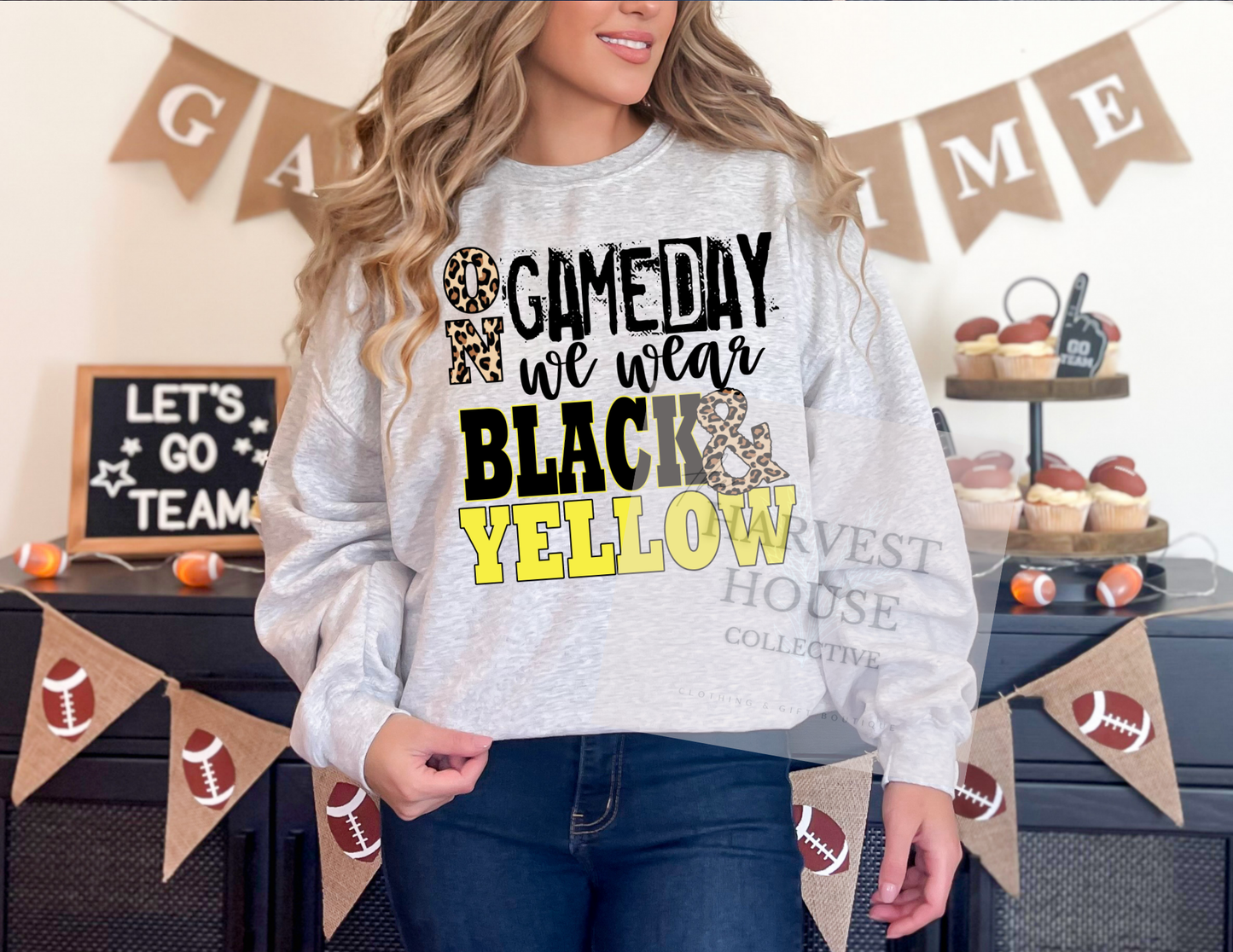 On Gameday We Wear Black And Yellow Shirt