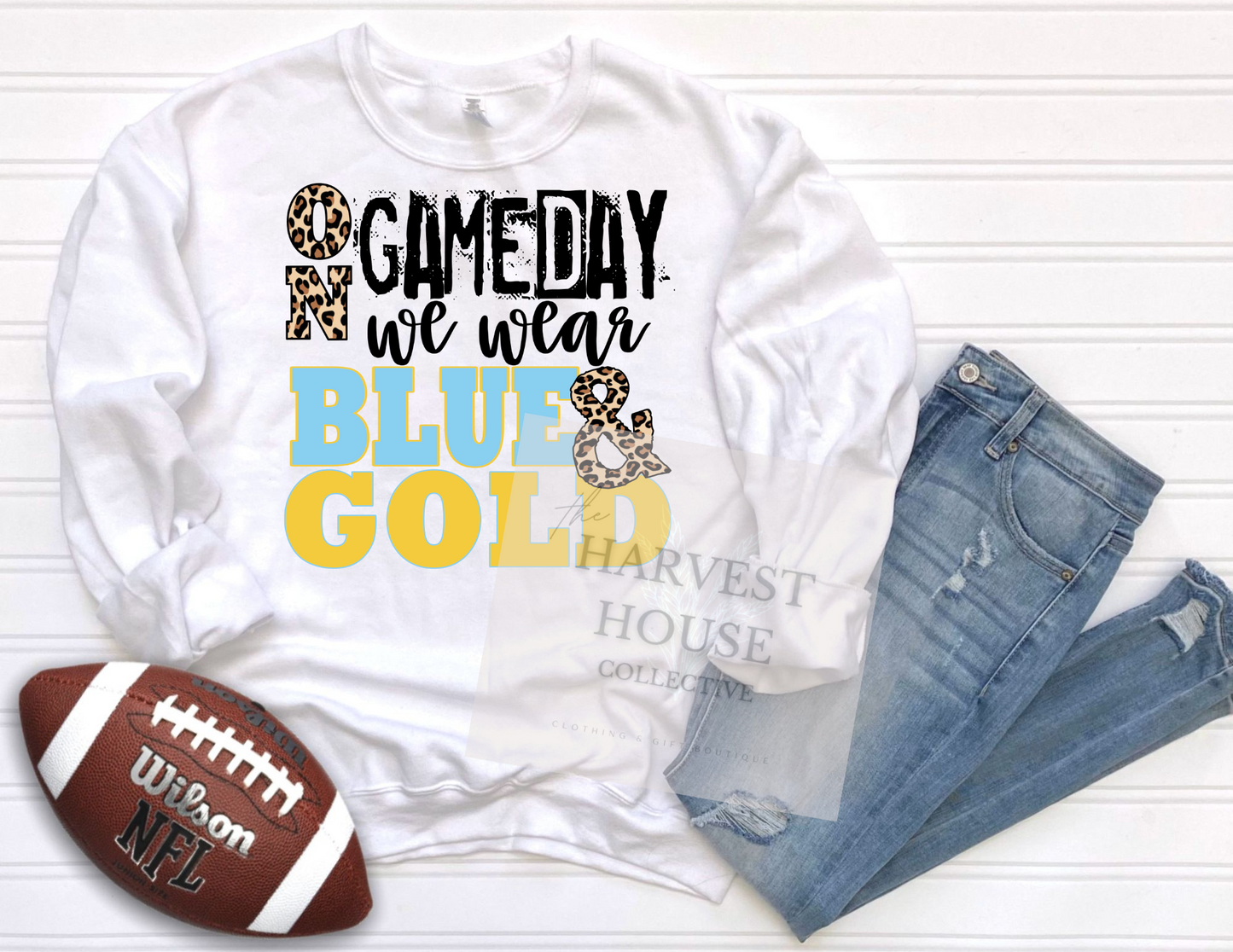 On Gameday We Wear (Light) Blue And Gold Shirt