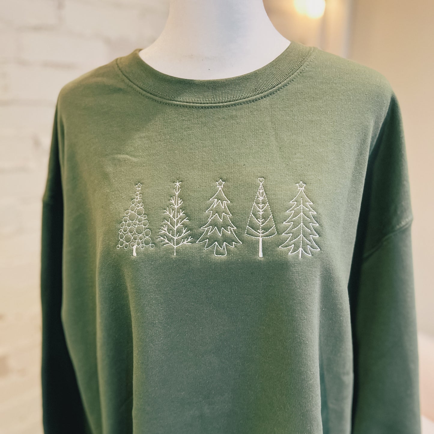 Embroidered Antique Christmas Trees