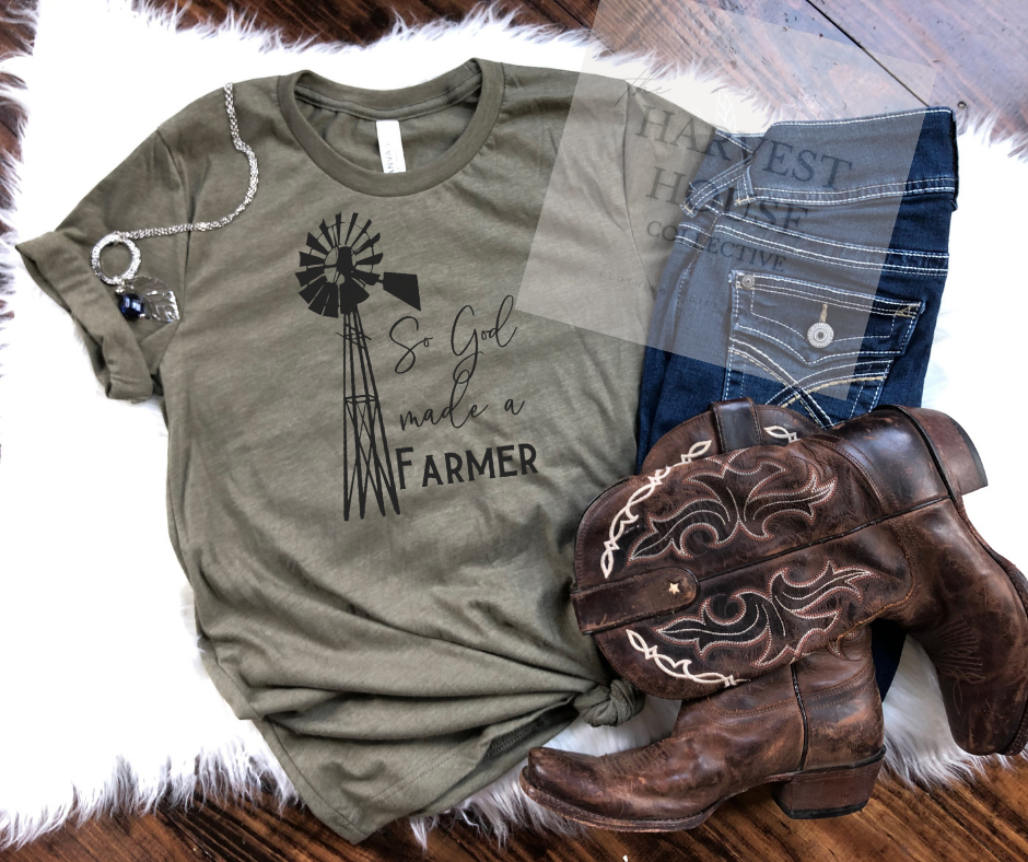God Made A Farmer Tee