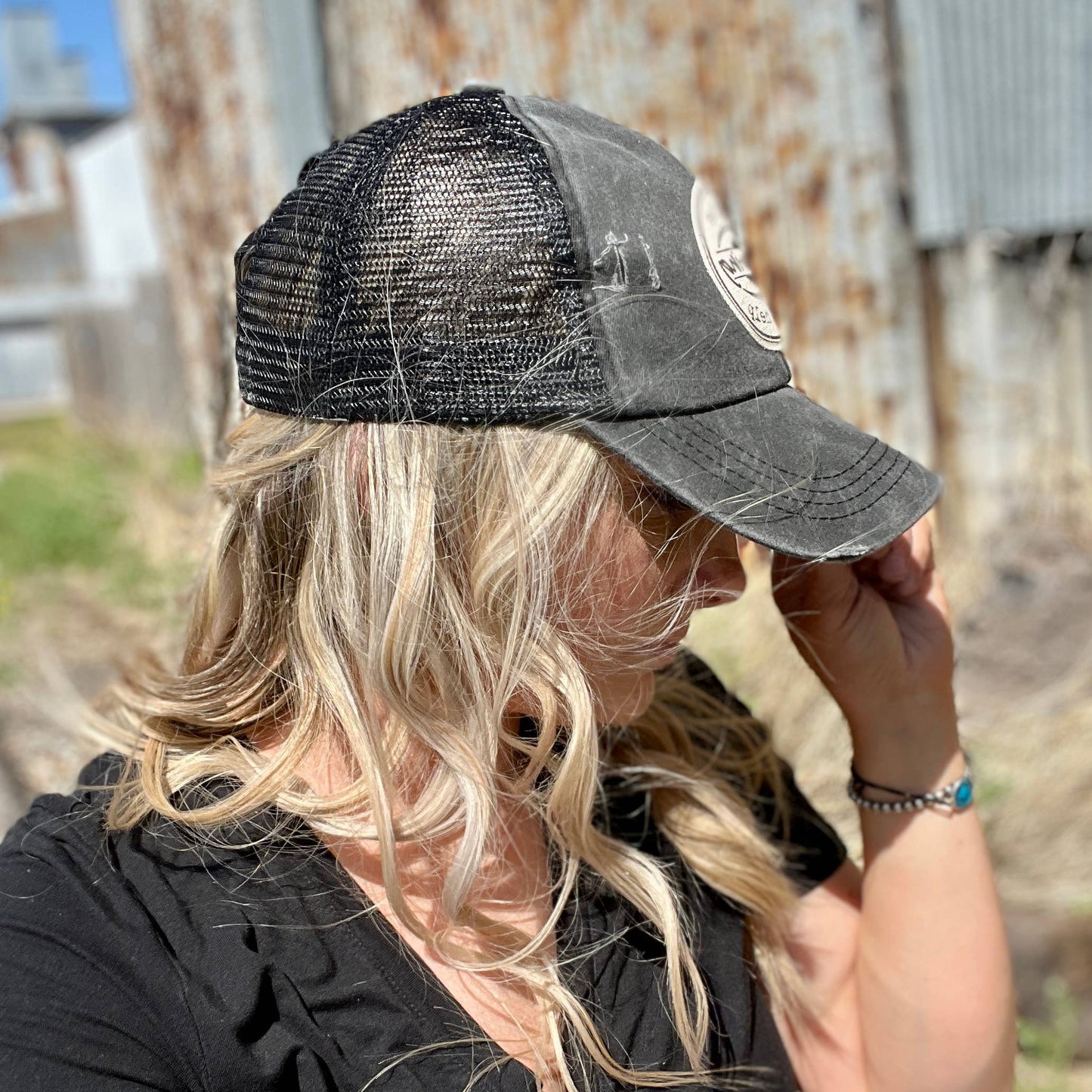Maybe Swearing will Help Black Distressed Baseball Cap