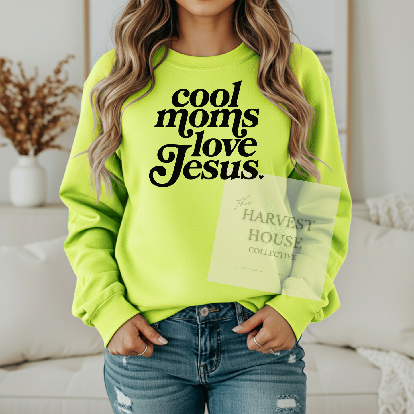 Cool Moms Love Jesus Gildan Crewneck & Hoodie