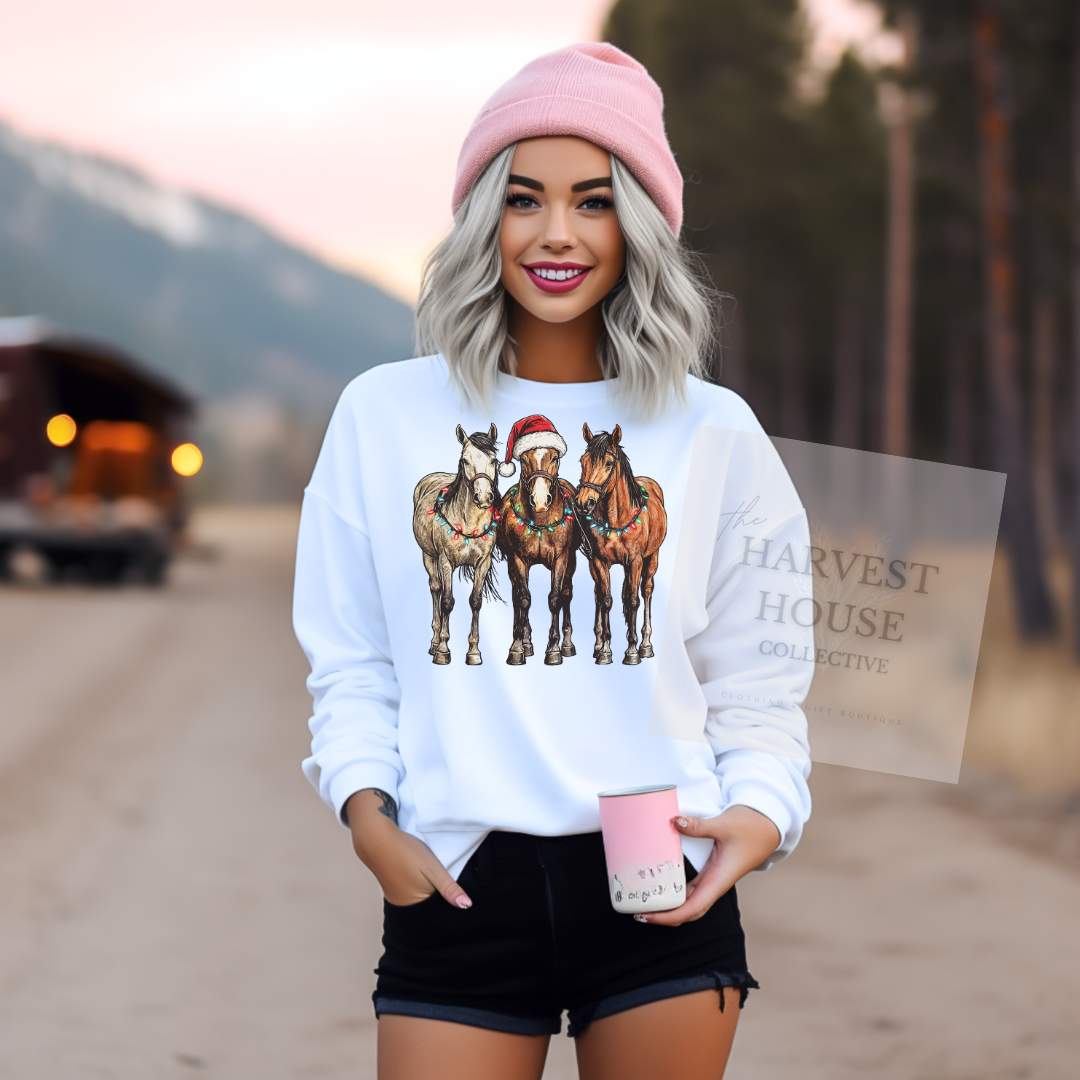 Christmas Horses Sweatshirt