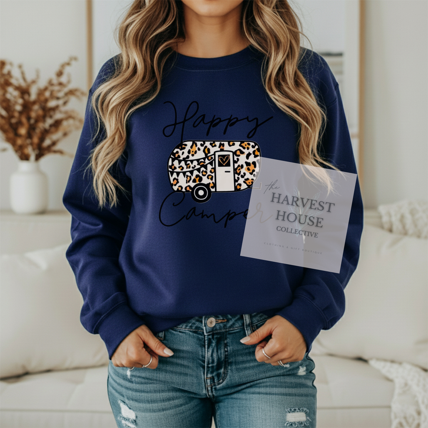 Happy Camper Gildan Crewneck & Hoodie