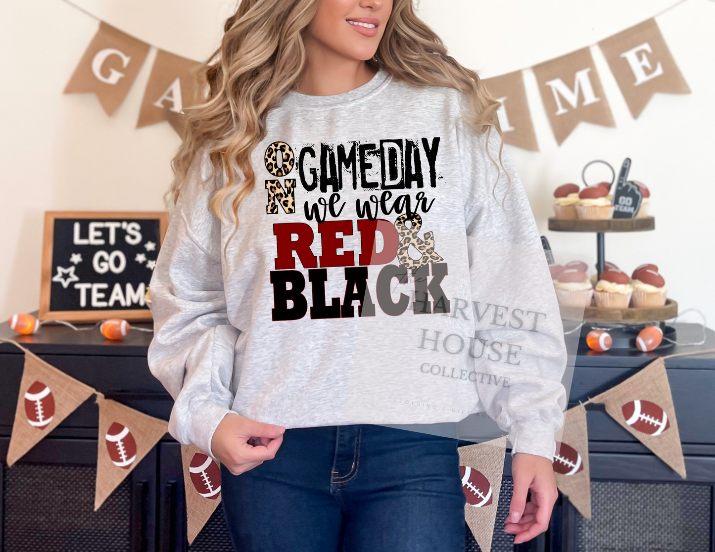 On Gameday We Wear (Dark) Red And Black Shirt