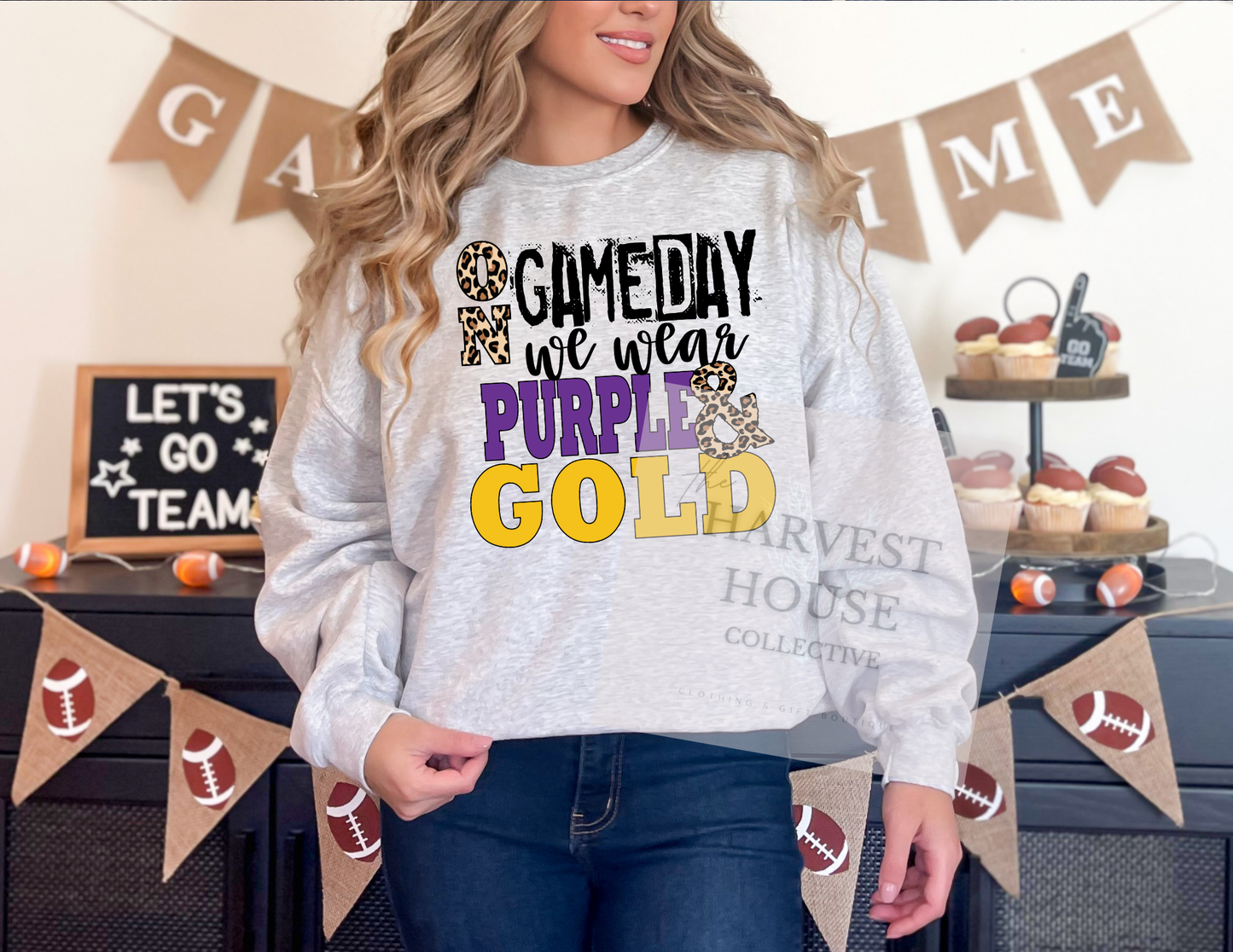 On Gameday We Wear Purple And Gold Shirt