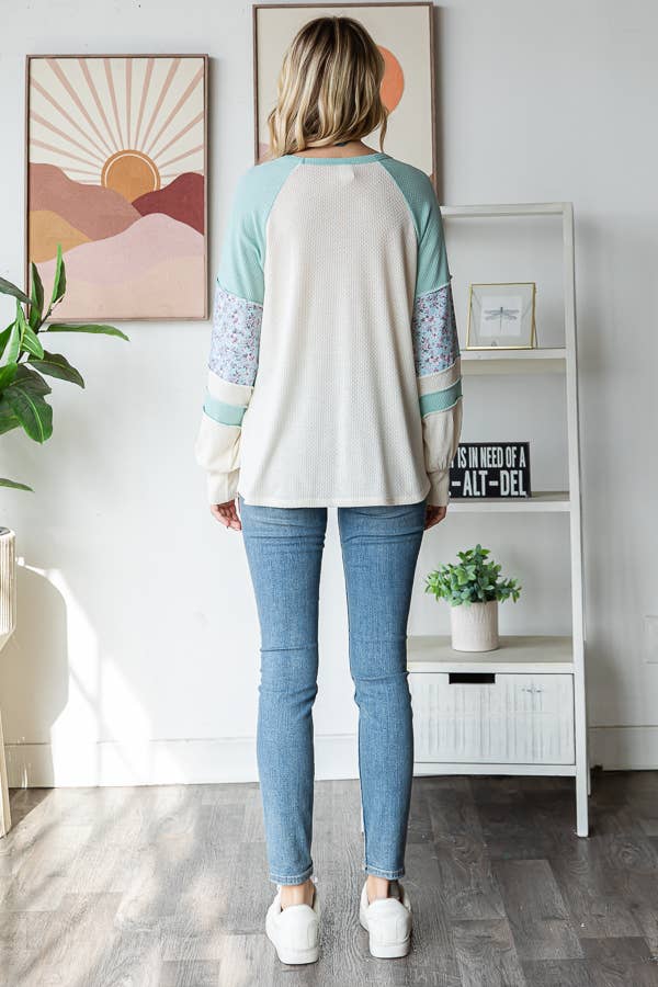 Color Block Raglan Top