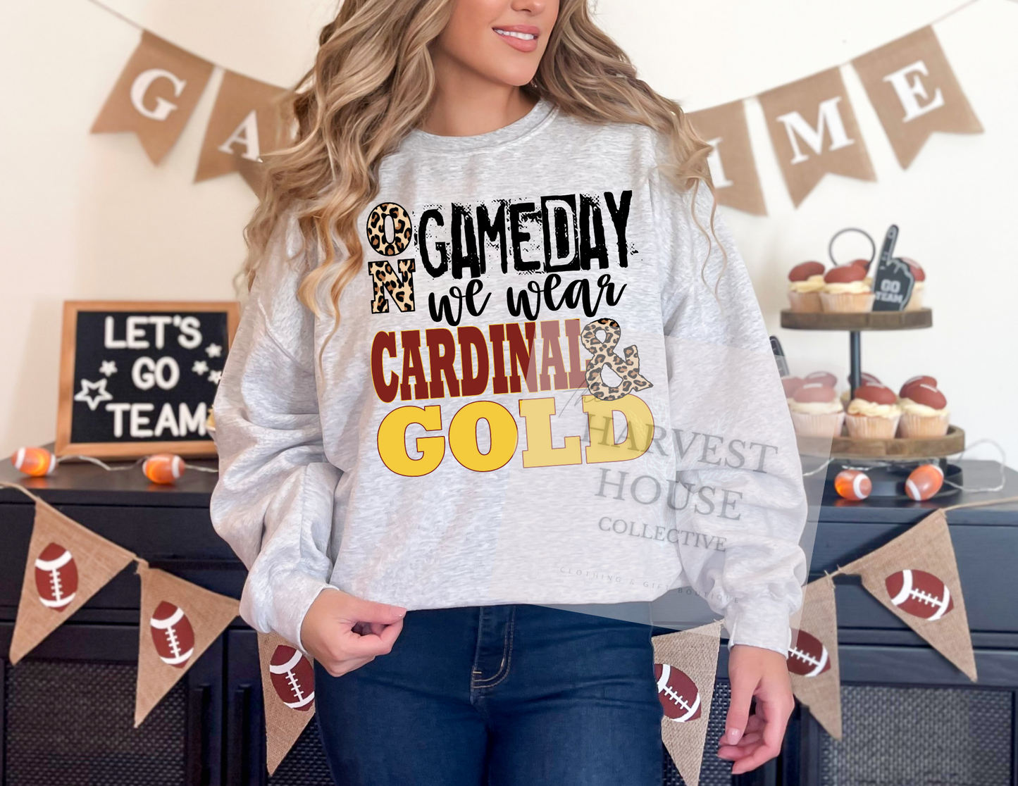 On Gameday We Wear Cardinal And Gold Shirt
