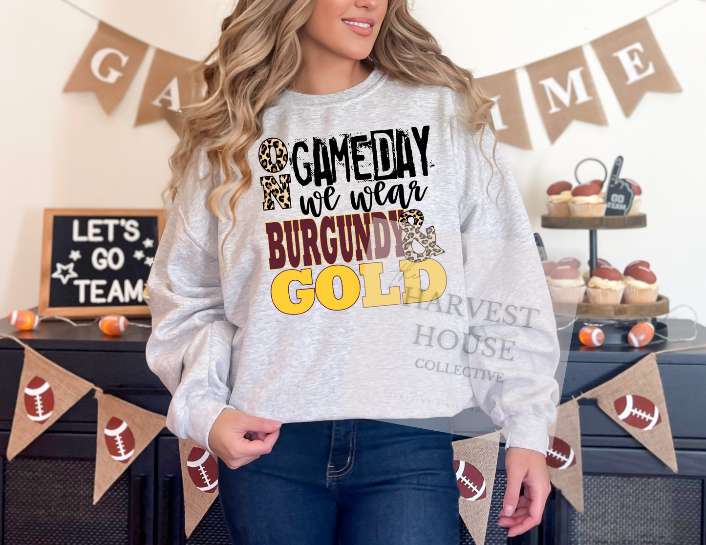 On Gameday We Wear Burgundy And Gold Shirt