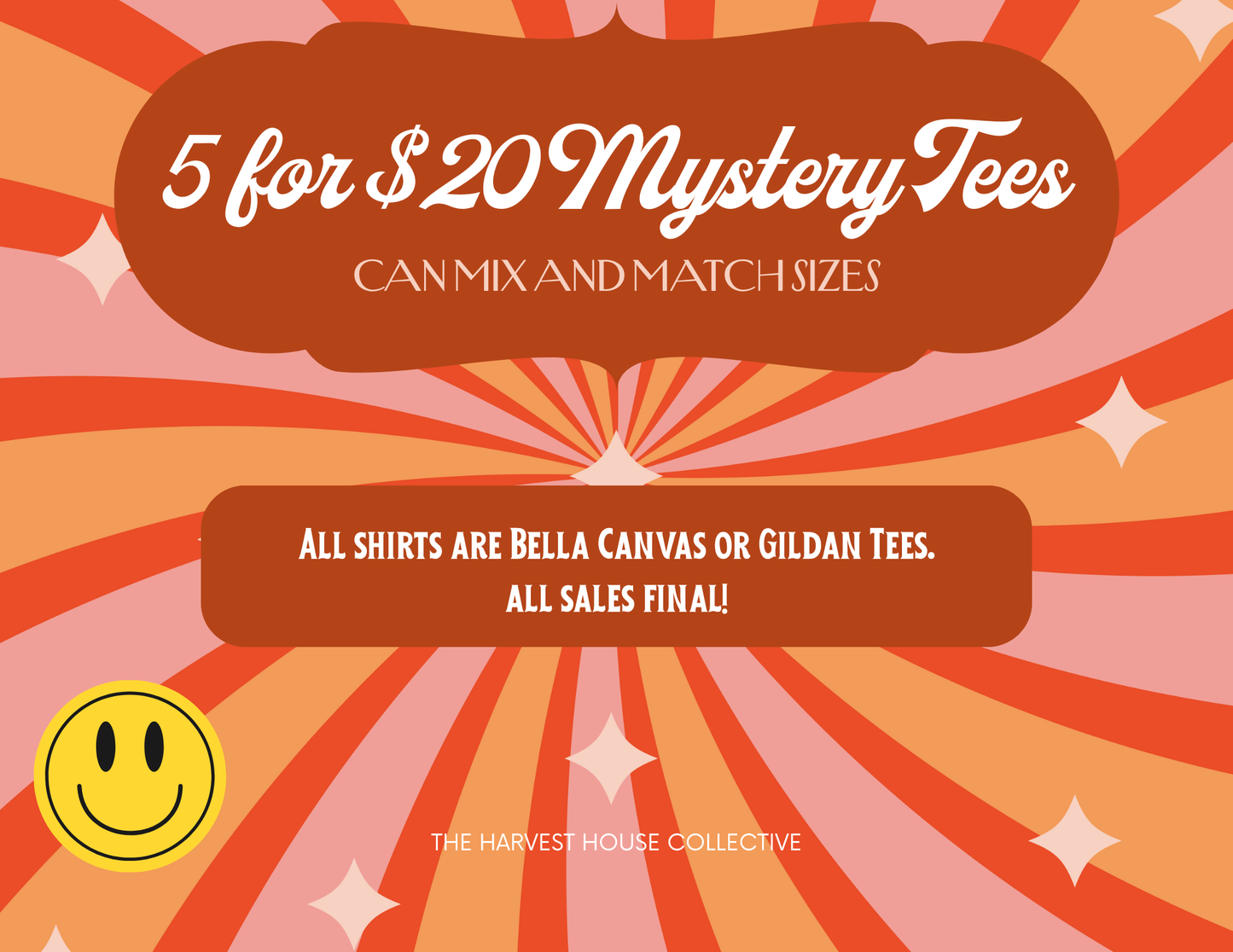 5 for $20 Mystery Tees