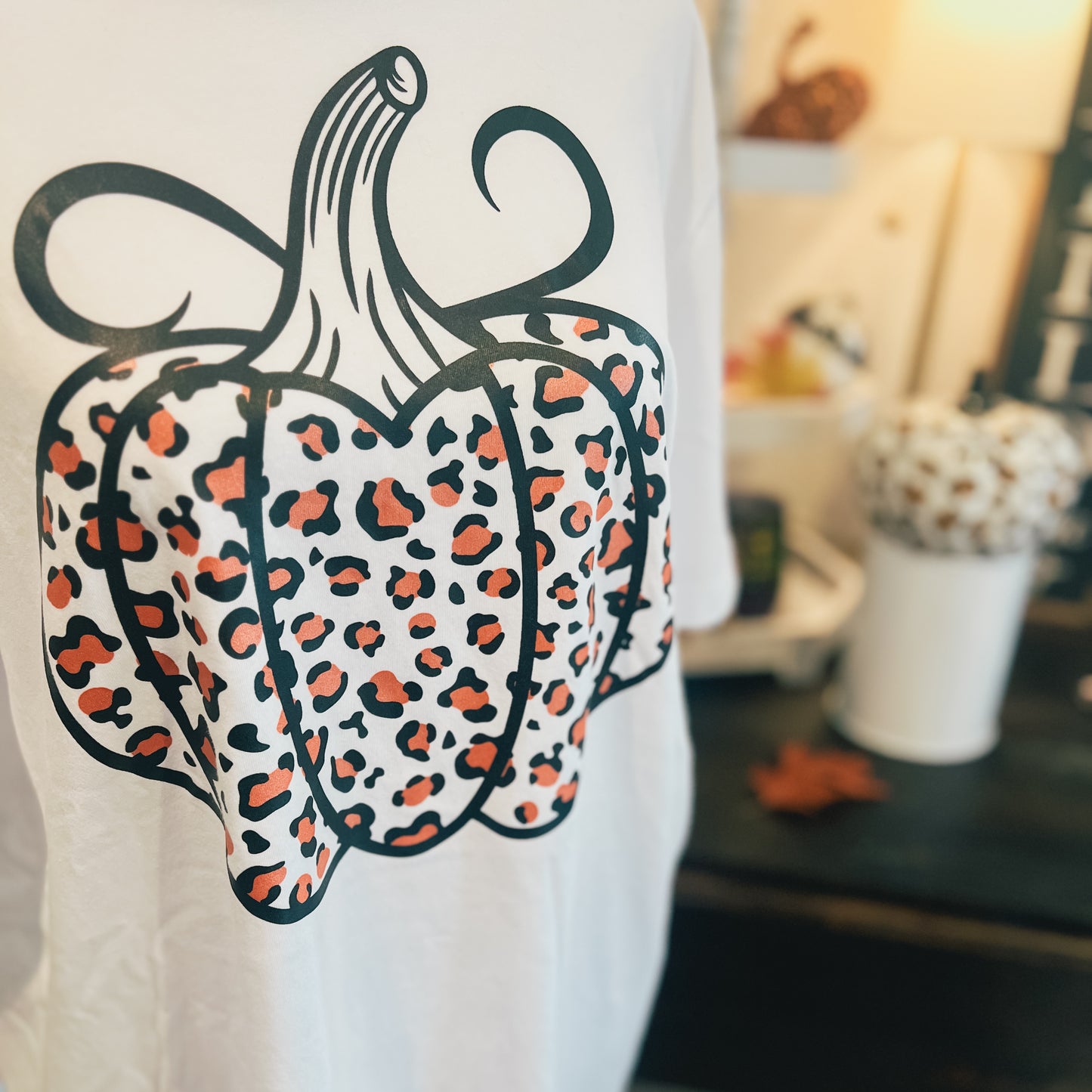 Cheetah Print Pumpkin T-Shirt