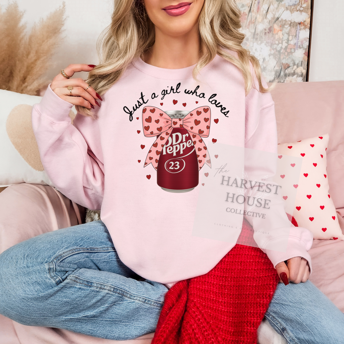 Just a Girl Who Loves Dr. Pepper Crewneck & Hoodie