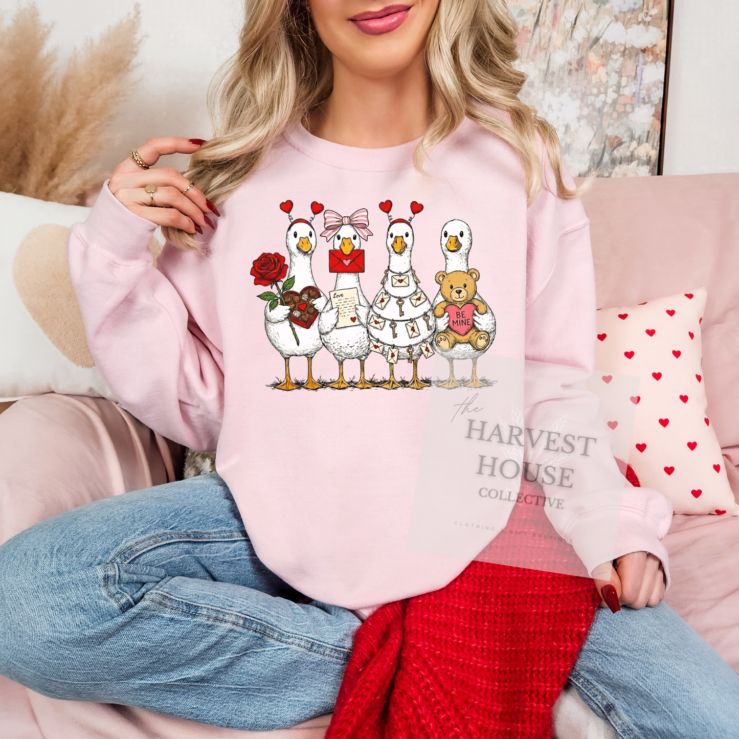 Valentine's Day Geese Crewneck & Hoodie