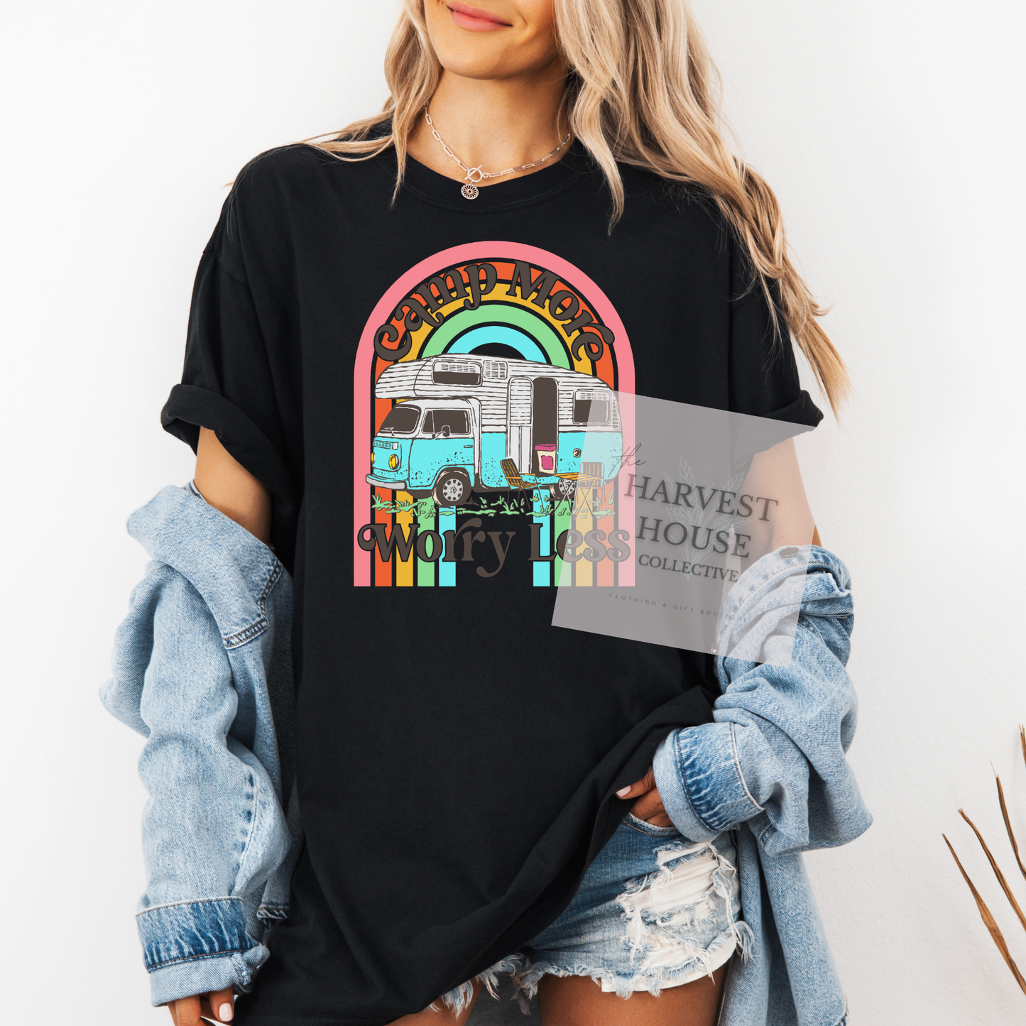 Camp More Worry Less Comfort Color Tee
