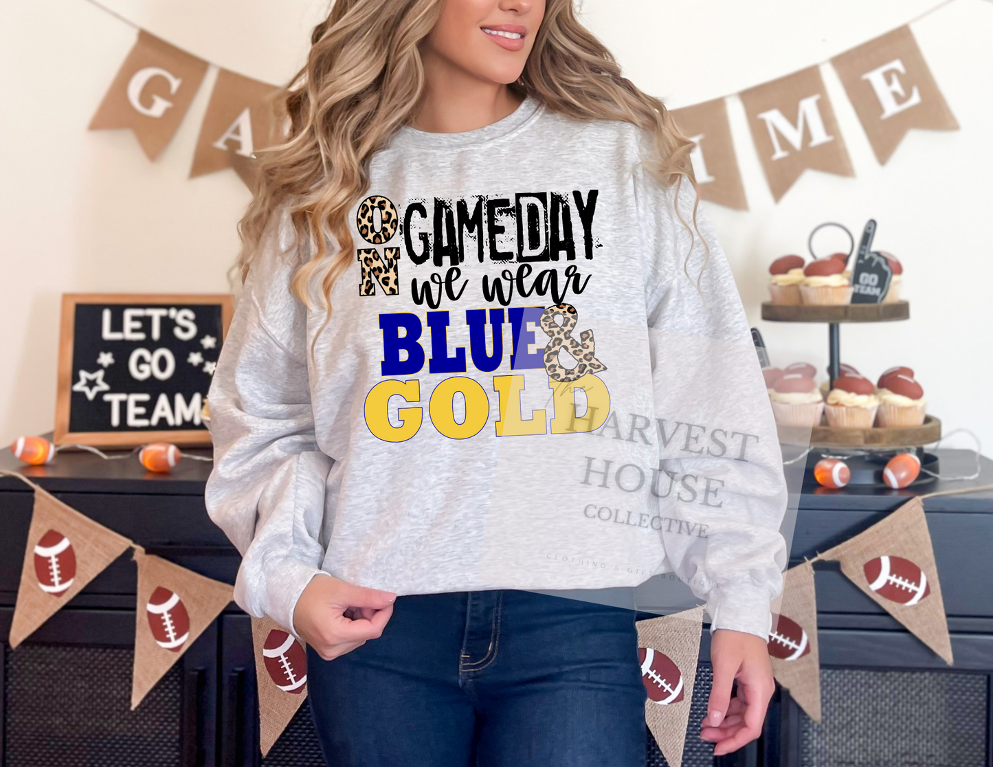 On Gameday We Wear Blue And Gold Shirt