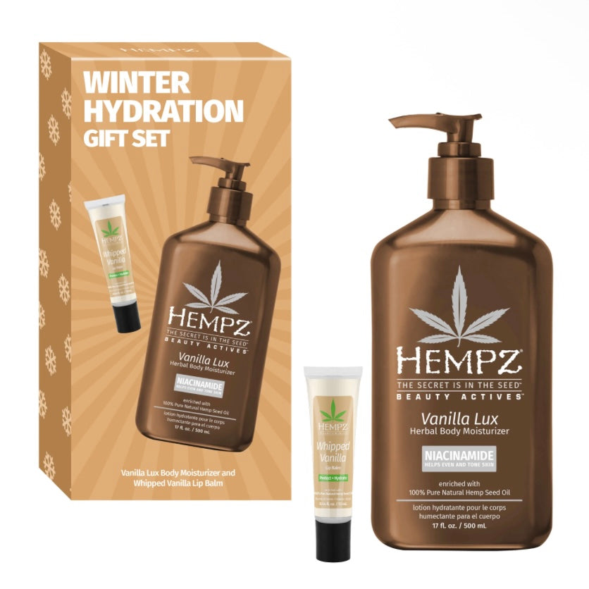 Hempz Vanilla Lux Winter Hydration Gift Set