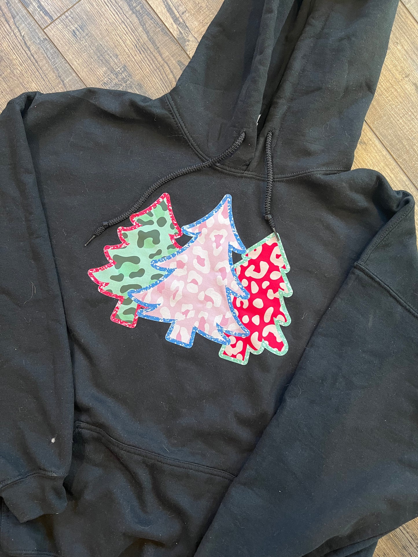 Faux Sequin Cheetah Tree Shirt
