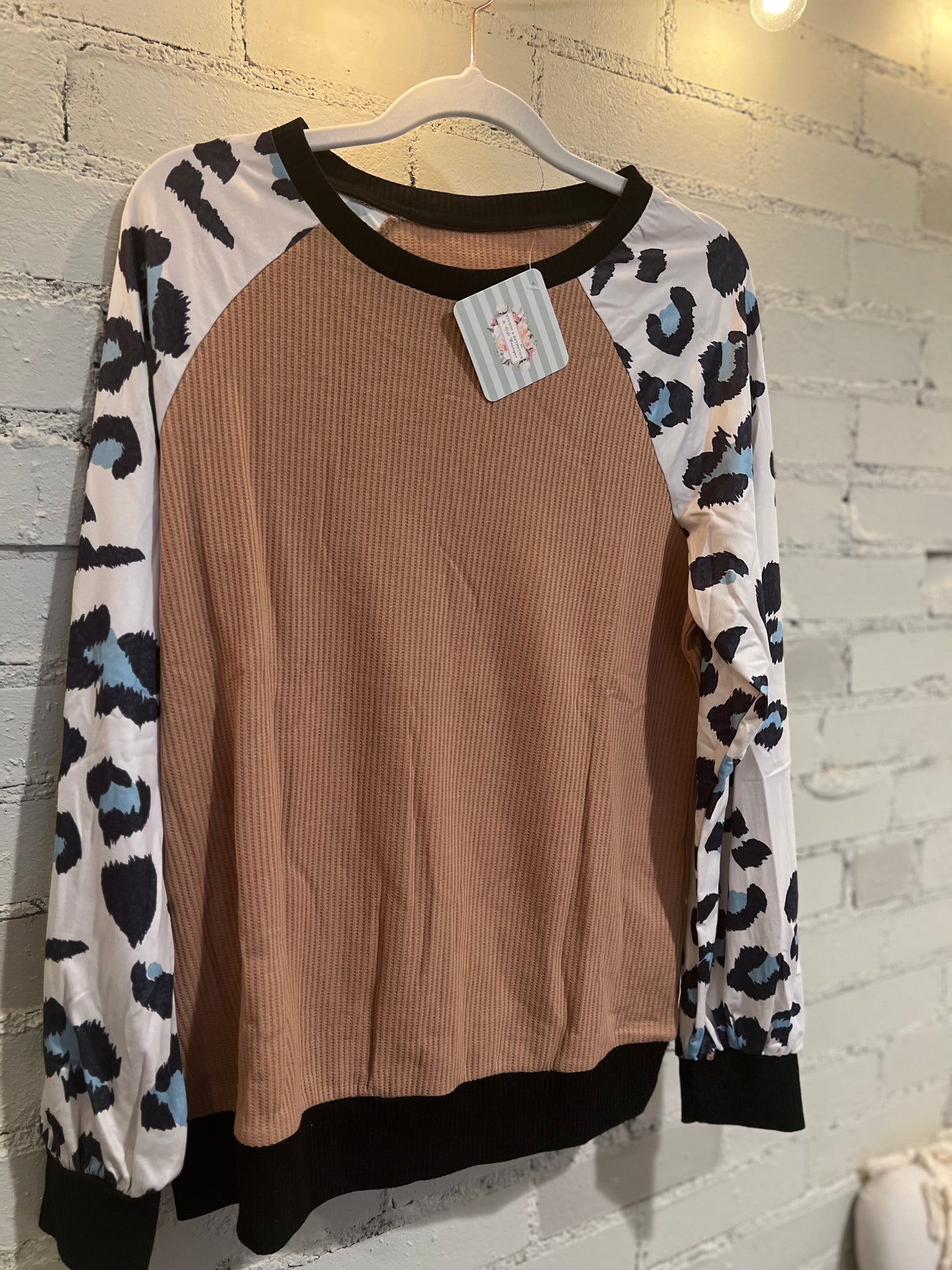 Leopard Sleeve Shirt