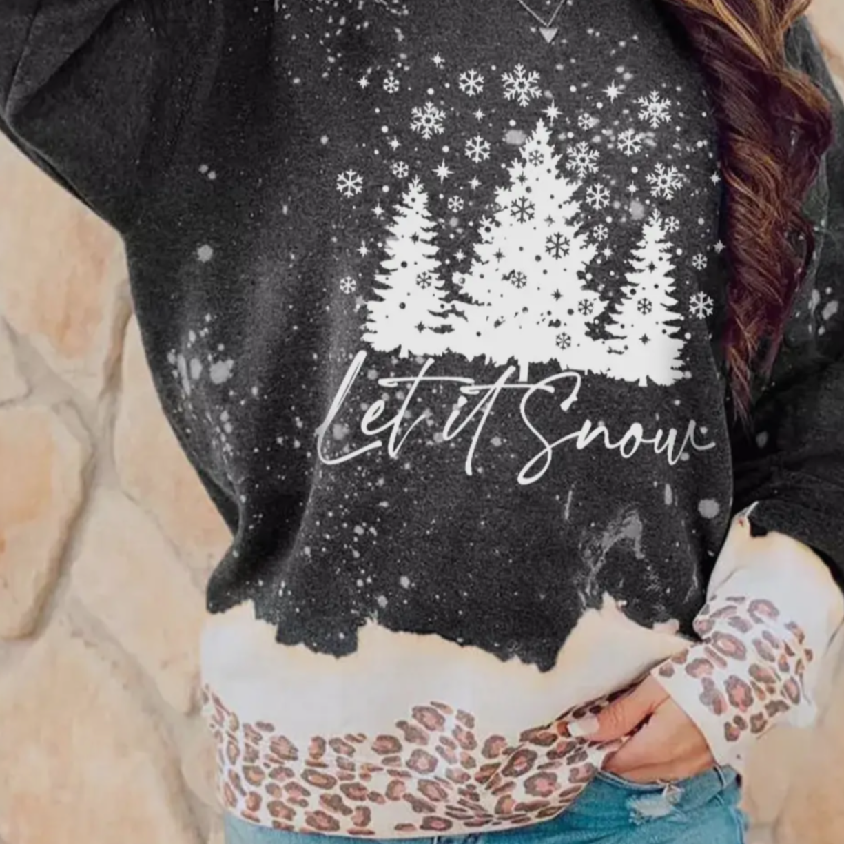 Black Snowy Christmas Shirt
