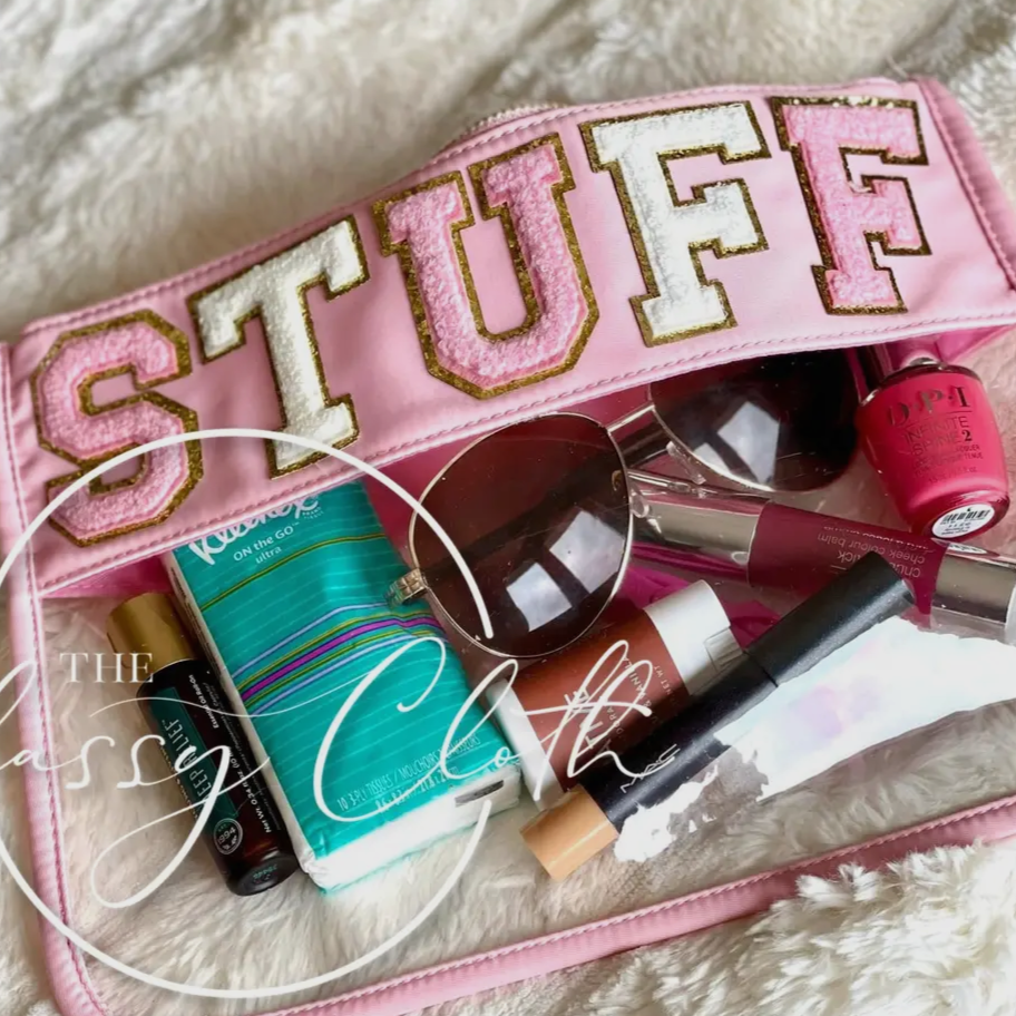 Chenille Letter Pouch