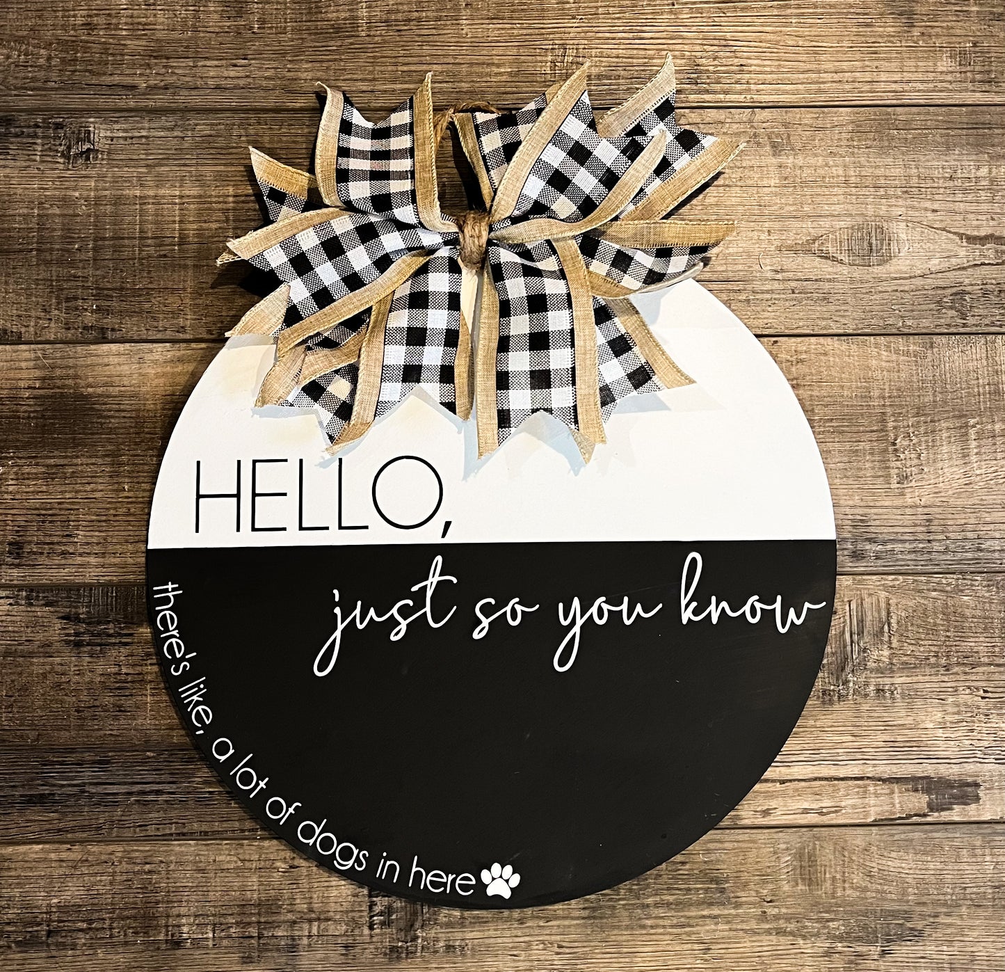 “Hello, just so you know” Door Round