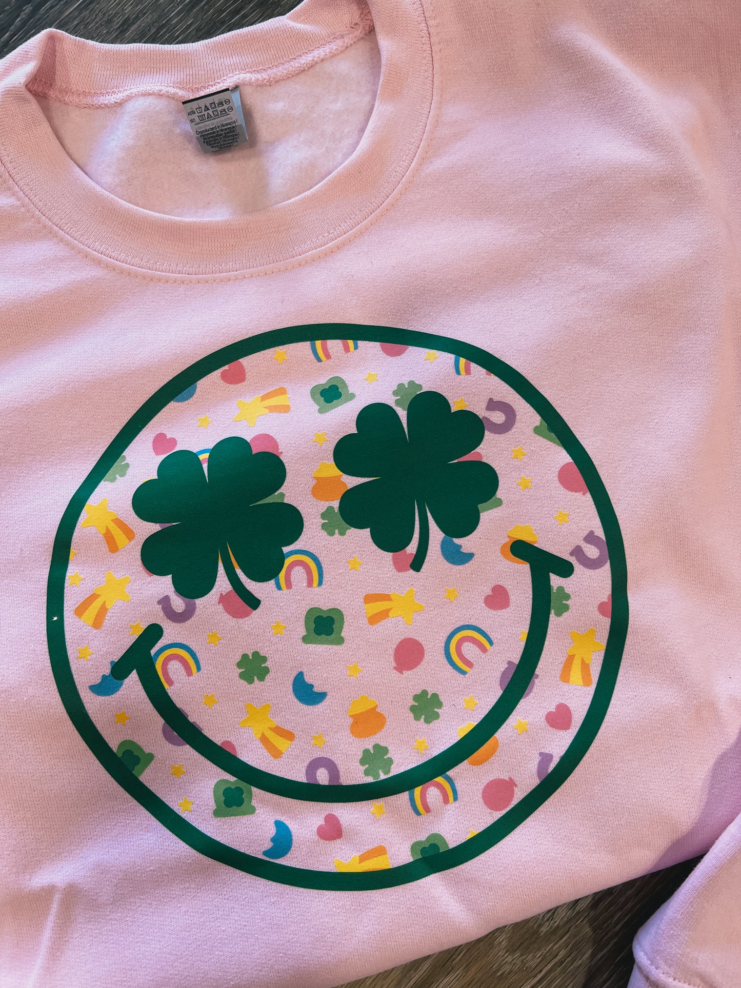 Shamrock Smiley Face Crewneck