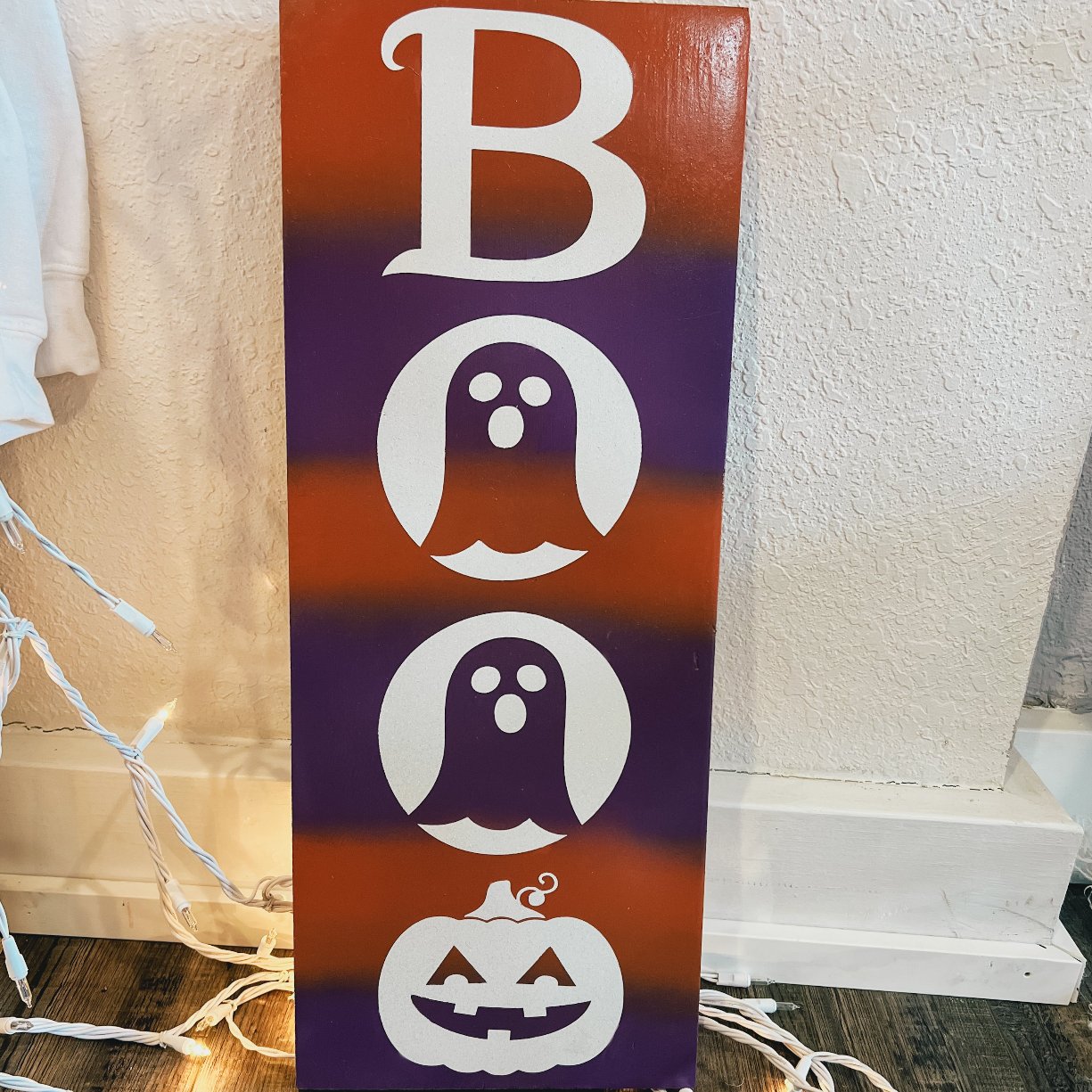 Multi Colored Boo Sign