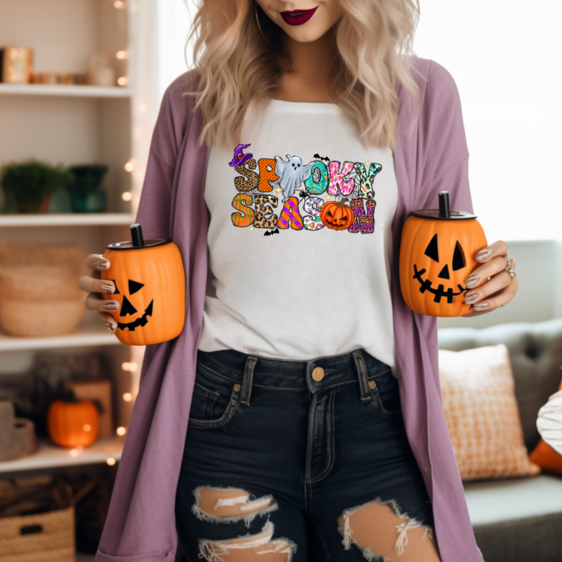 Colorful Spooky Season Tee