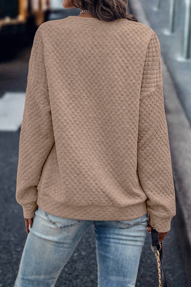 Leopard print zip-neck sweatshirt