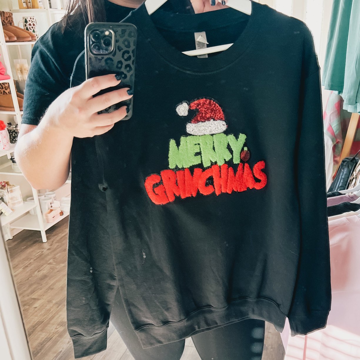 Sequined Merry G-Mas Crewneck