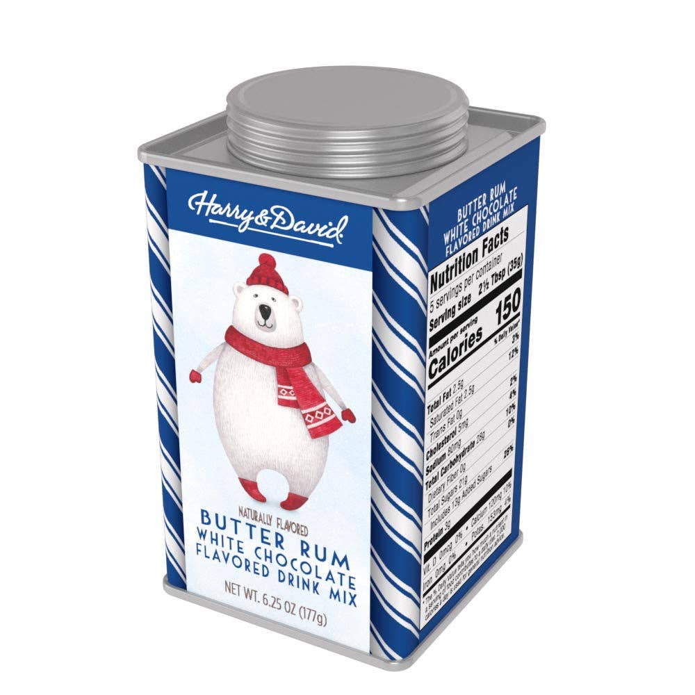 H&D® Holiday Butter Rum White Hot Chocolate (6.25oz Tins)
