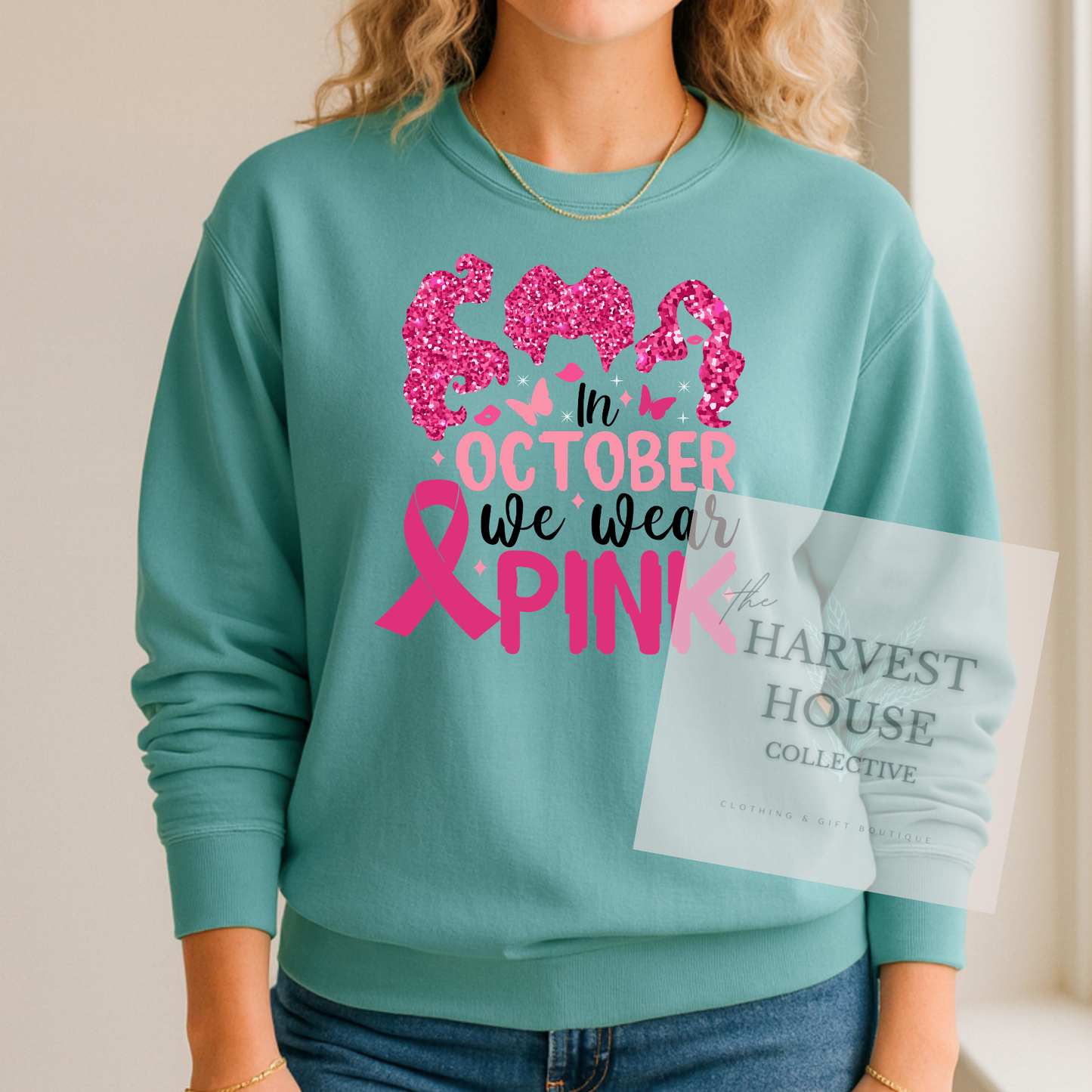 We Wear Pink Comfort Color Crewneck