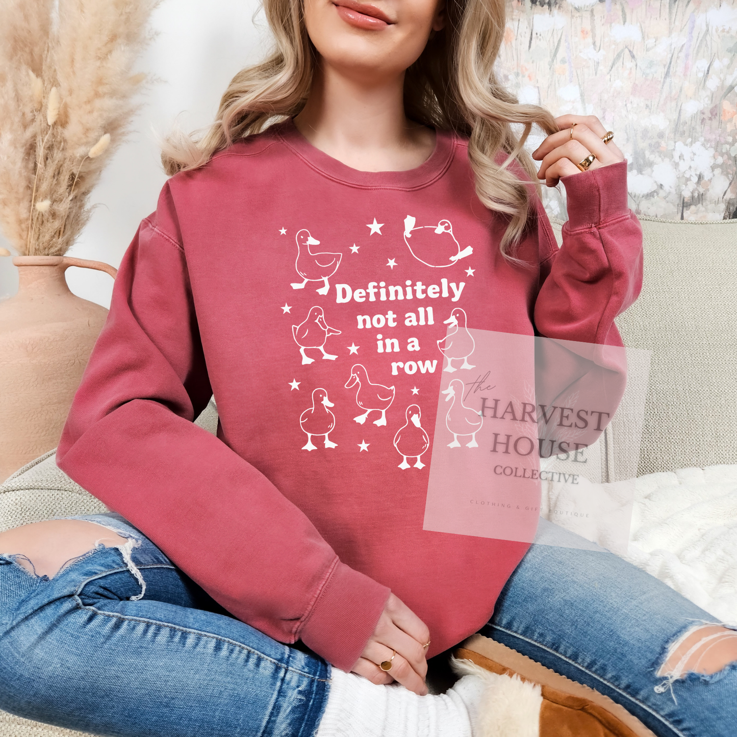 Ducks In A Row Comfort Color Crewneck