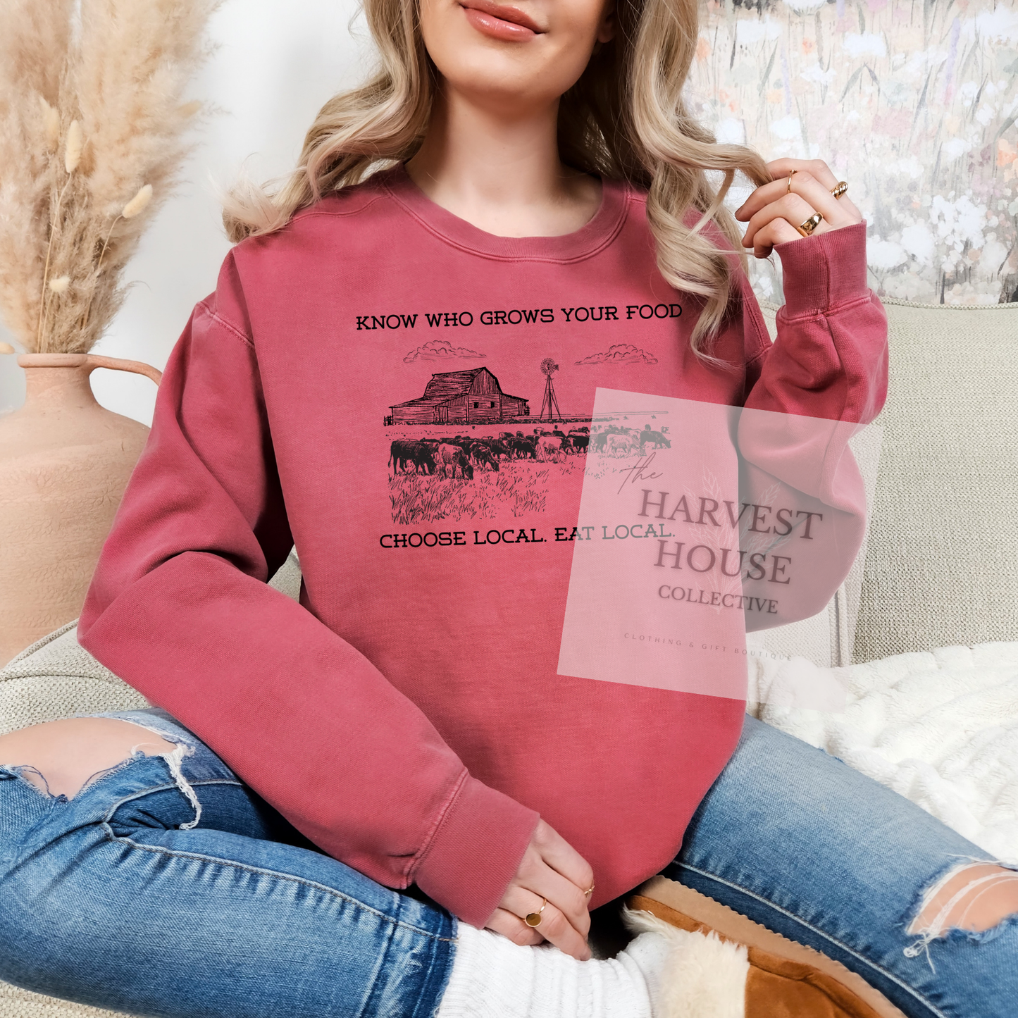 Know Who Grows Your Food Comfort Color Crewneck