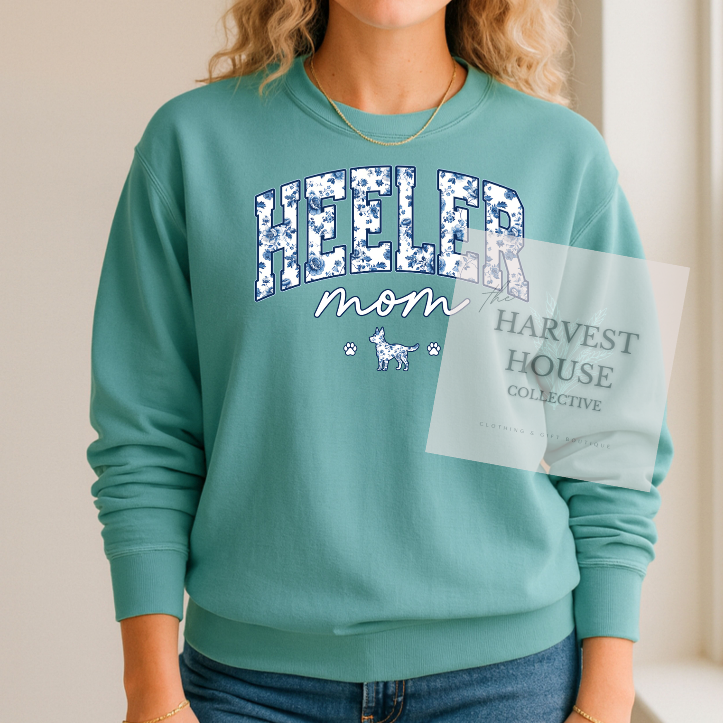 Floral Heeler Mom Shirt