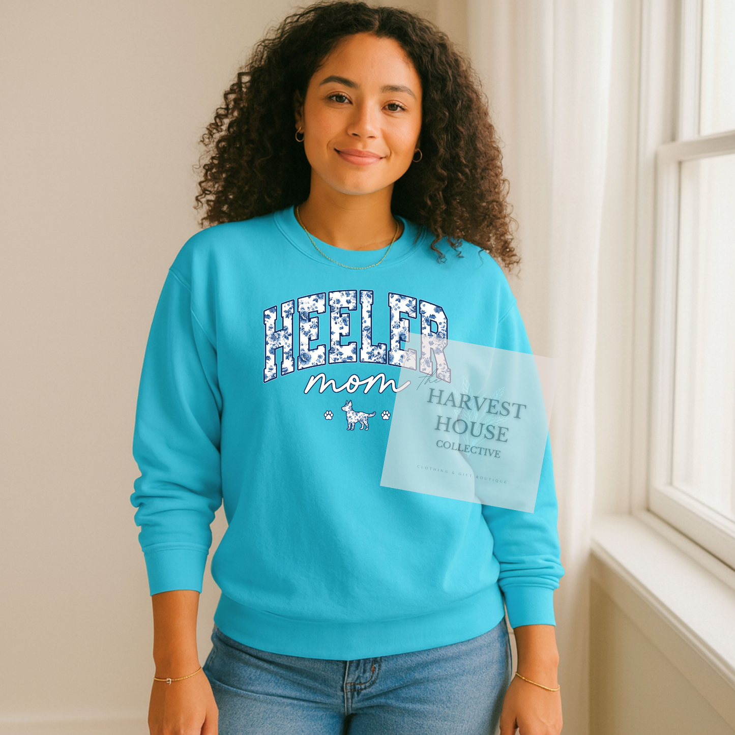 Floral Heeler Mom Shirt