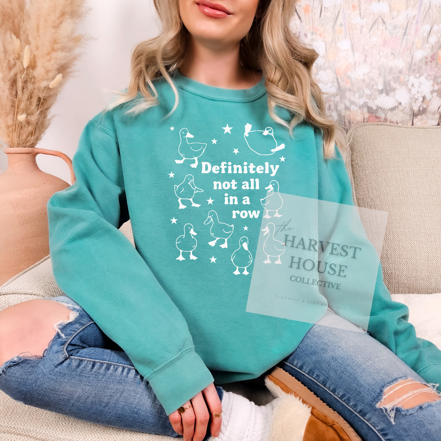 Ducks In A Row Comfort Color Crewneck