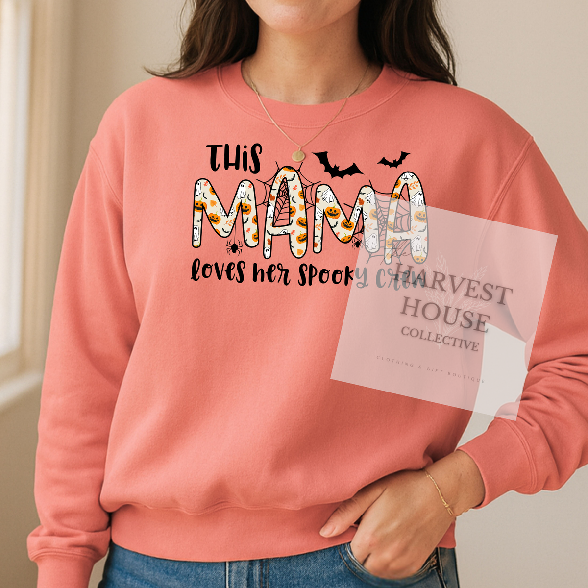 This Mama Loves Her Spooky Crew Crewneck