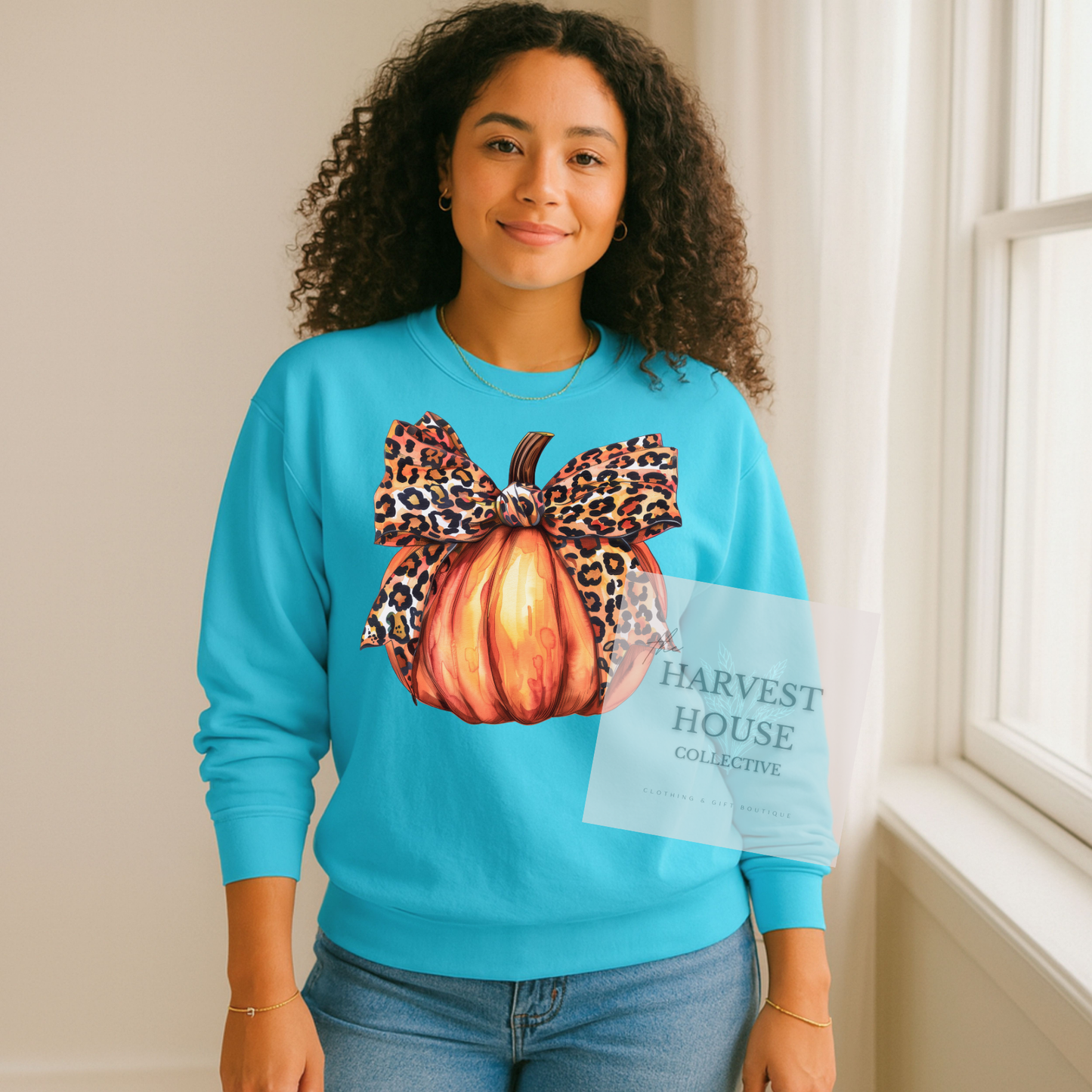Leopard Pumpkin Crewneck