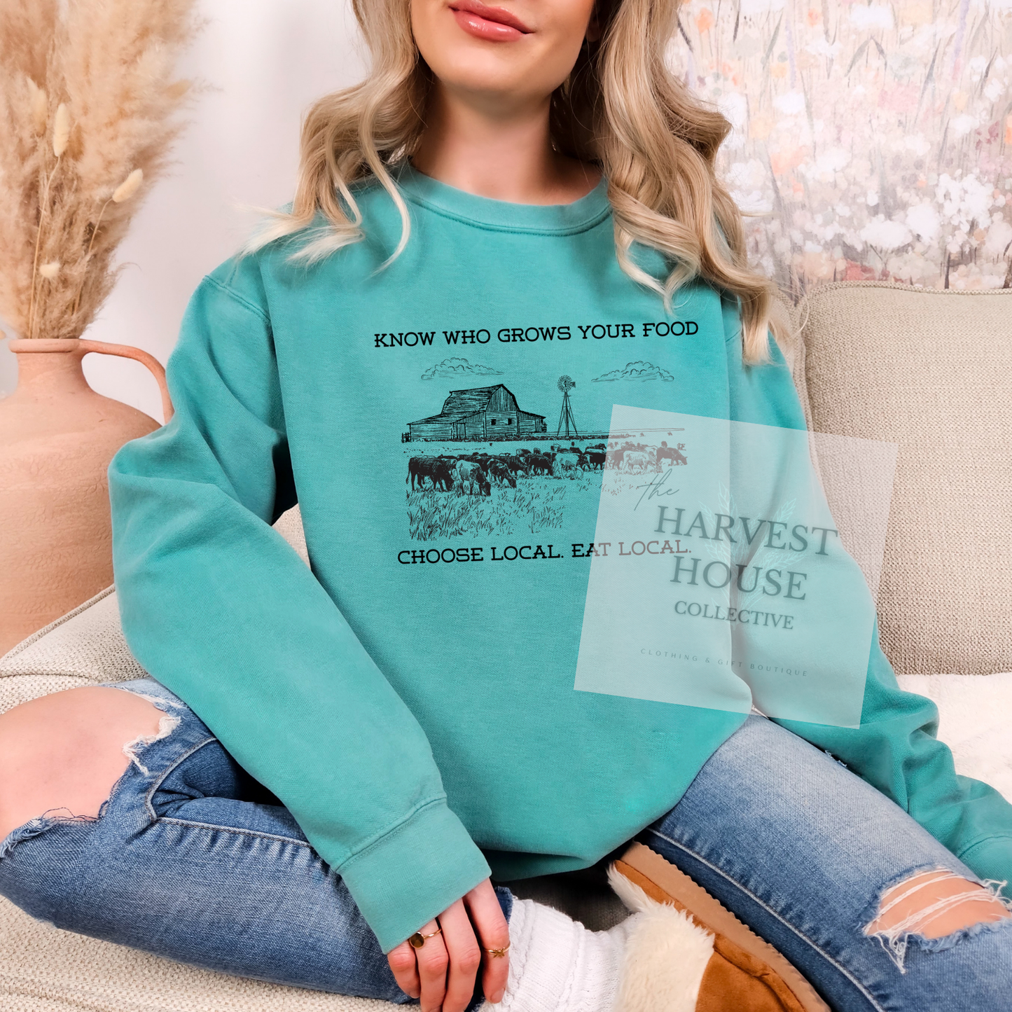Know Who Grows Your Food Comfort Color Crewneck