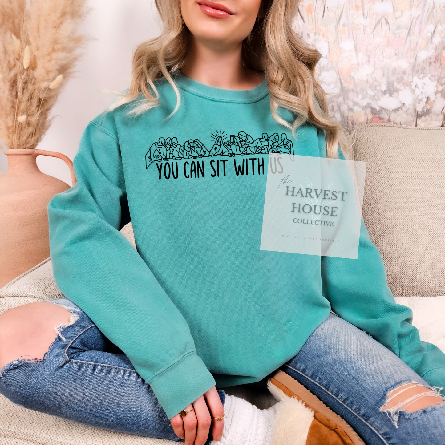 You Can Sit With Us Comfort Color Crewneck