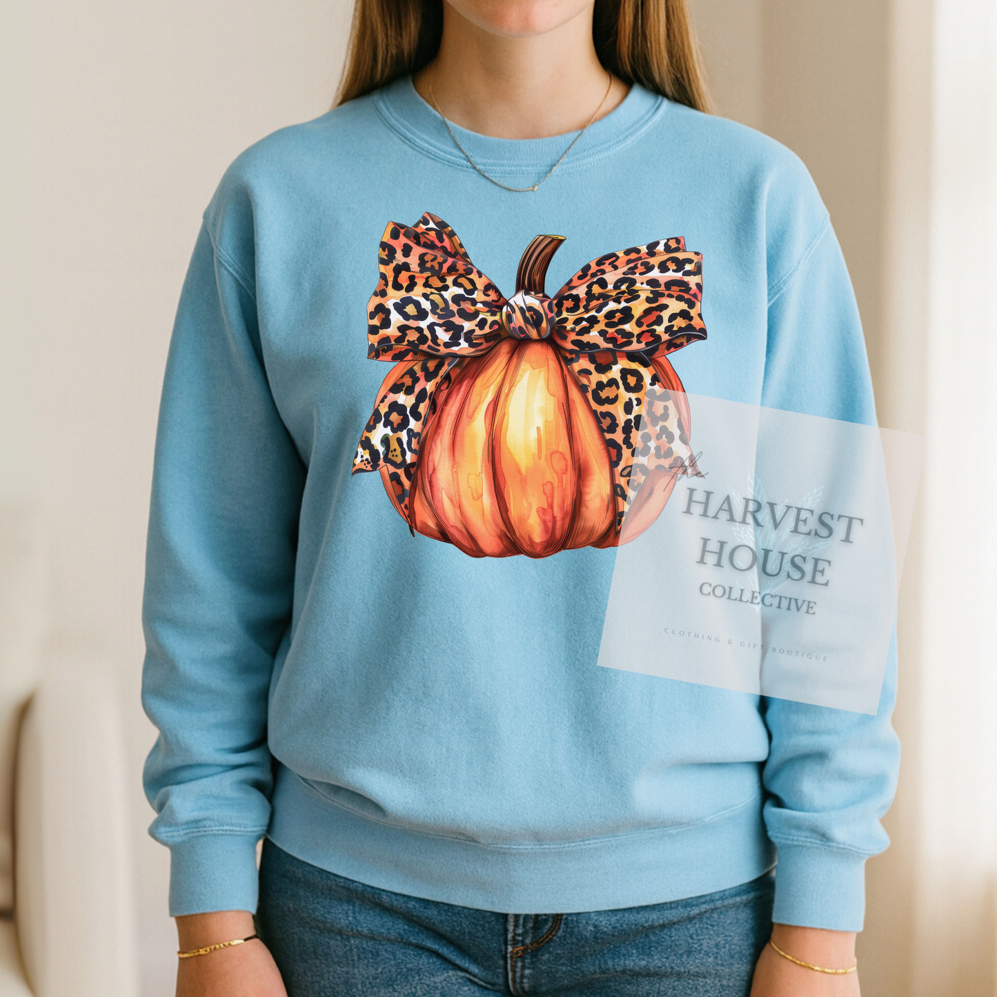 Leopard Pumpkin Crewneck