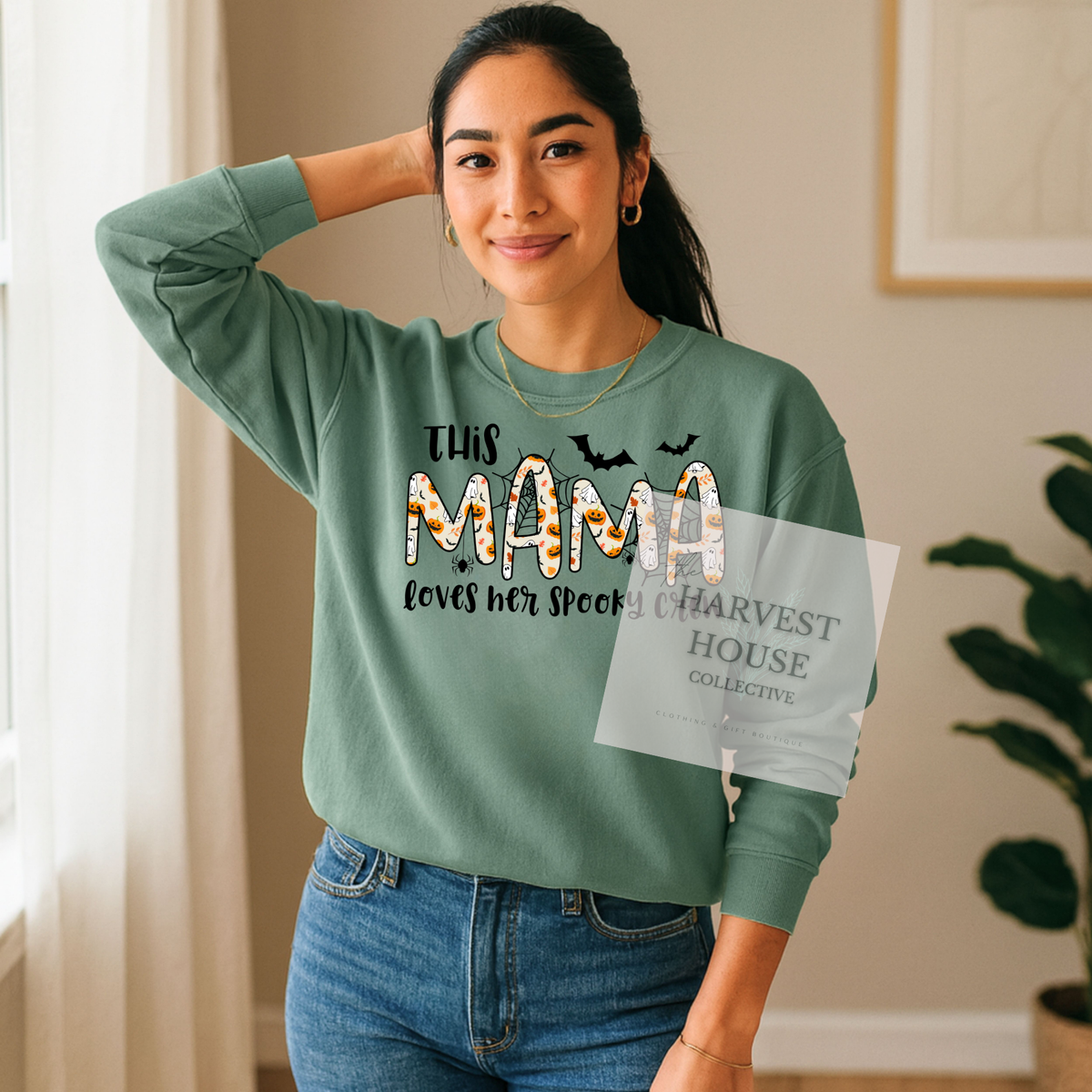 This Mama Loves Her Spooky Crew Crewneck