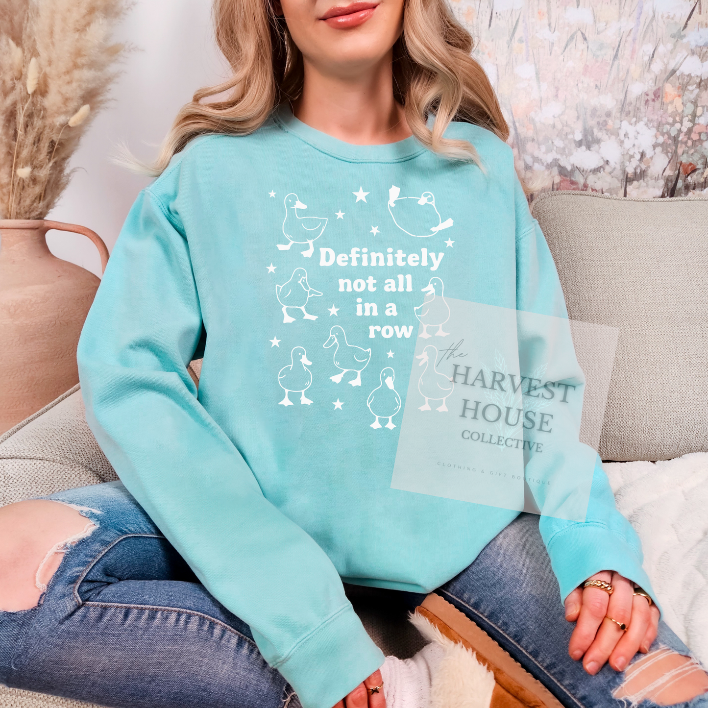 Ducks In A Row Comfort Color Crewneck