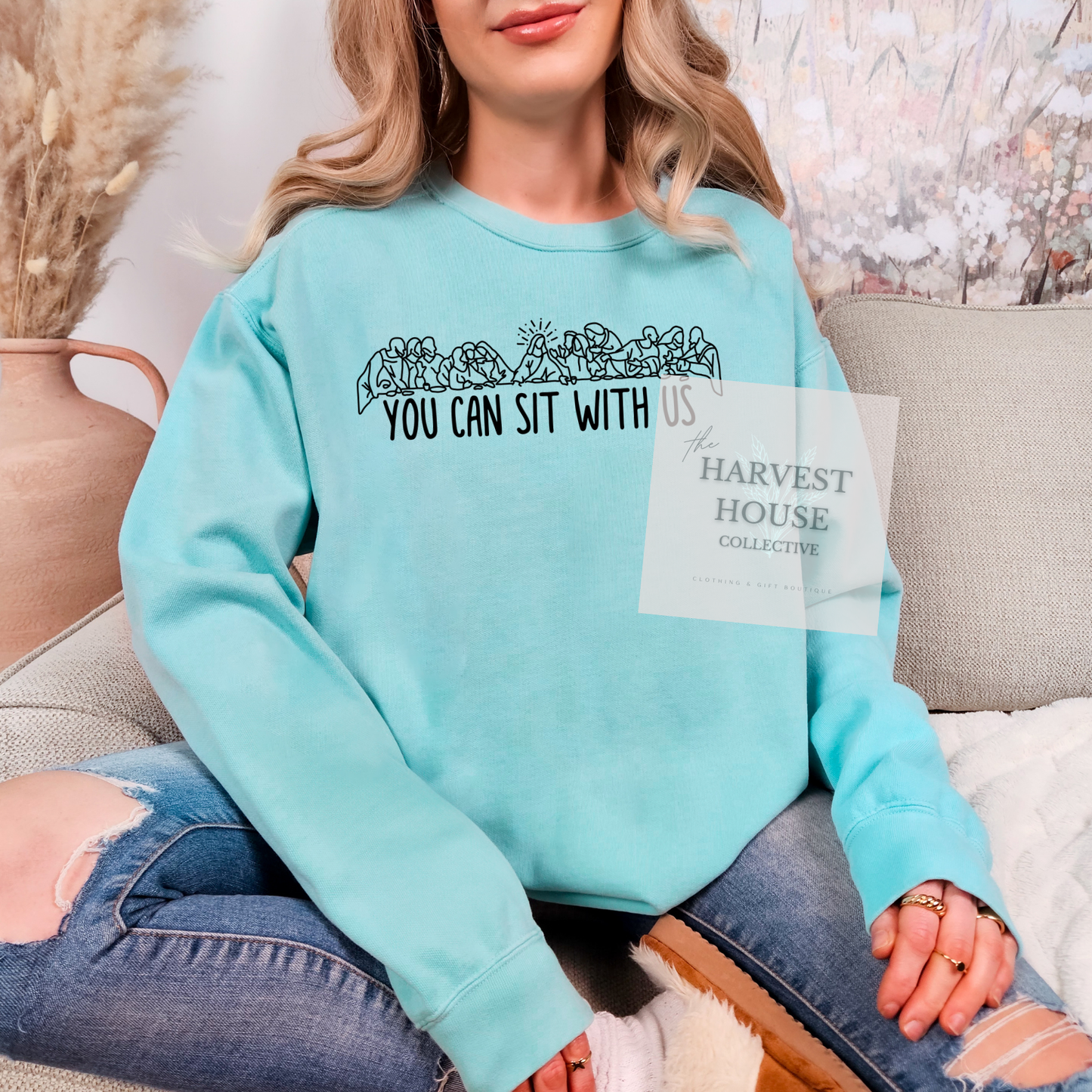 You Can Sit With Us Comfort Color Crewneck
