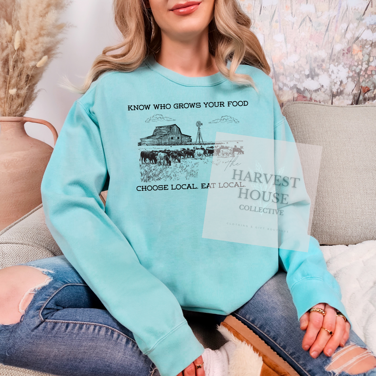 Know Who Grows Your Food Comfort Color Crewneck