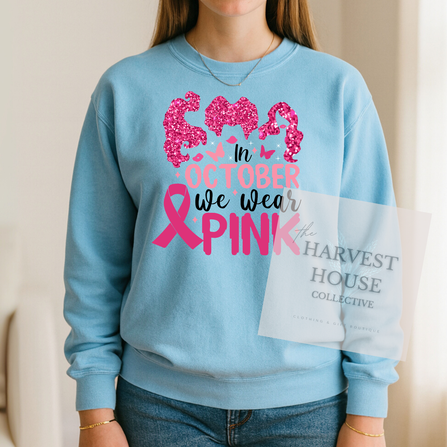 We Wear Pink Comfort Color Crewneck