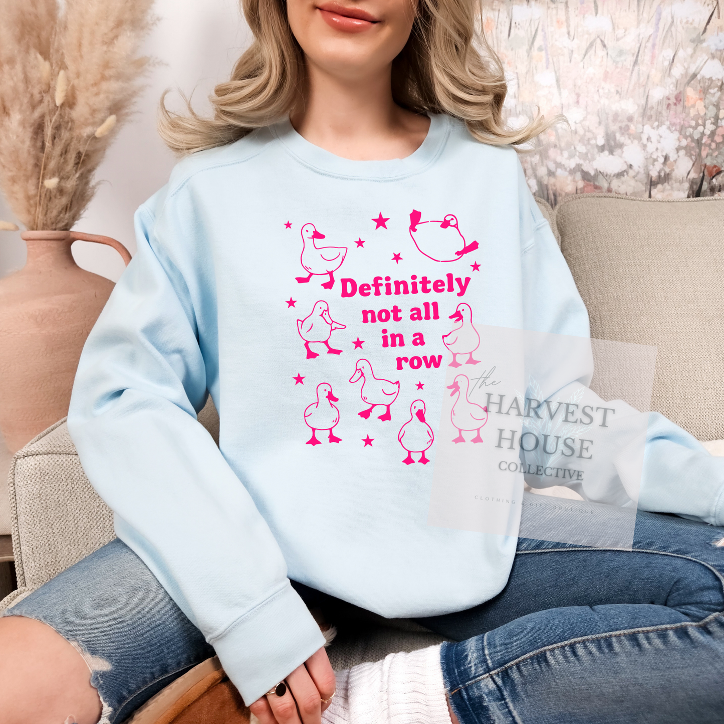 Ducks In A Row Comfort Color Crewneck